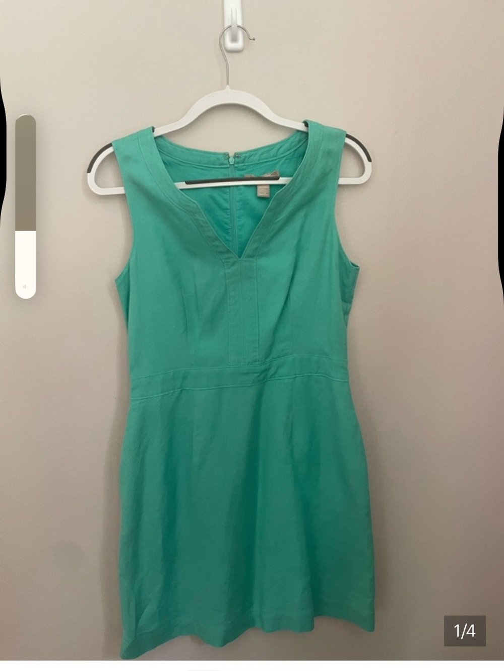 Banana Republic Teal / Green Linen Dress (Size 8) - Picture 5 of 5